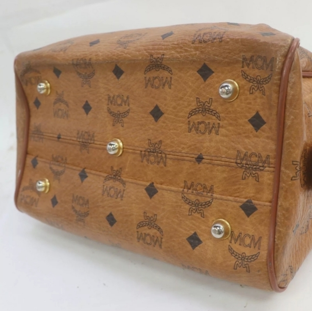 MCM Hand Bag  Light Brown PVC - Picture 5 of 9